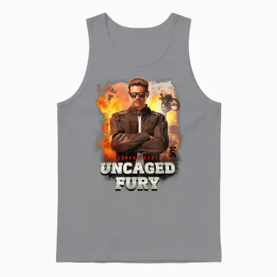 Mortal Kombat 2 Johnny Cage Uncaged Fury Unisex Tank Top - Sport Grey