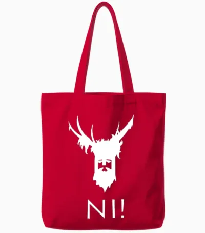 Knights Who Say Ni Tote Bags - Red
