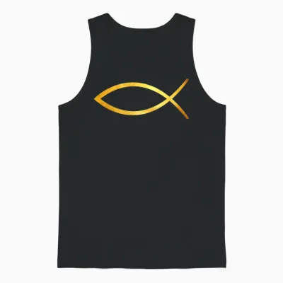 Ichthys / Ichthus / the Jesus Fish Unisex Tank Top - Black