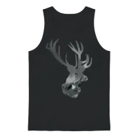 Beautiful Head of Deer — Wildlife Gift Unisex Tank Top - Black – 1