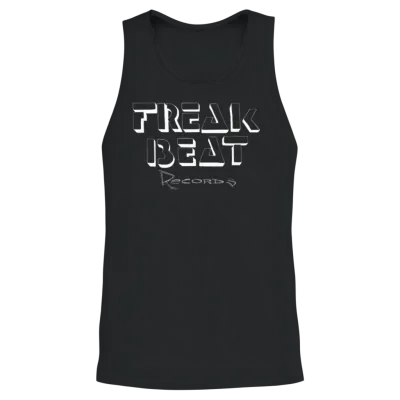 Freak Beat Records White Unisex Tank Top - Black