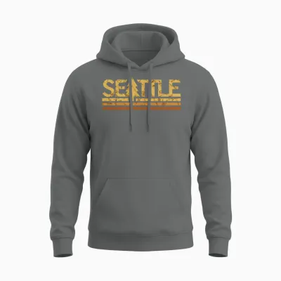 Retro Vintage Seattle Unisex Hoodie - Graphite Heather