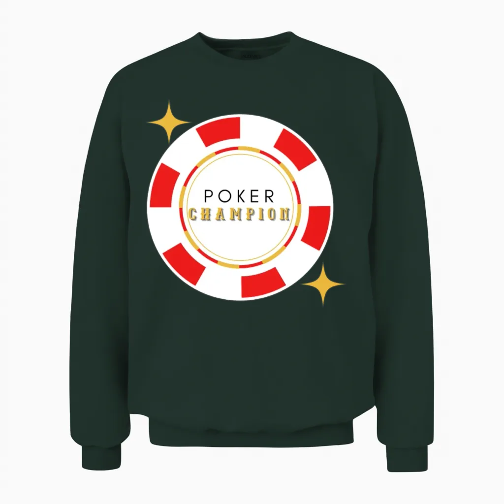 Poker Champion Unisex Sweatshirt in Forest
