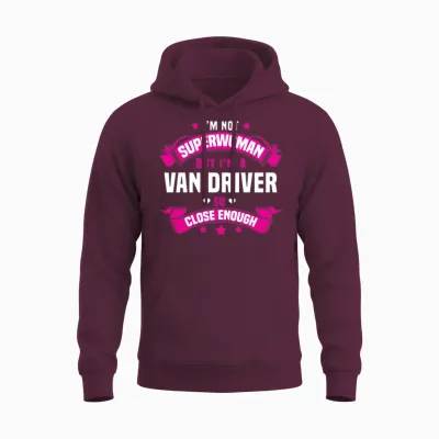 Van Driver Unisex Hoodie - Maroon