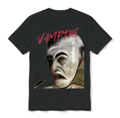 Vintage Vampire, Retro Monsters Series Unisex T-Shirt - Black