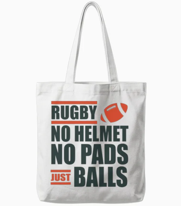 Rugby Tote Bags in White