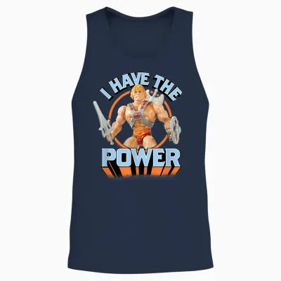 Masters of the Universe - T-Shirt with German Text "ich Habe Die, Black Unisex Tank Top - Navy