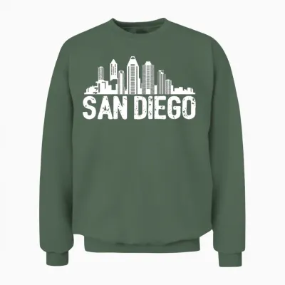 San Diego Skyline Unisex Sweatshirt - Military Green