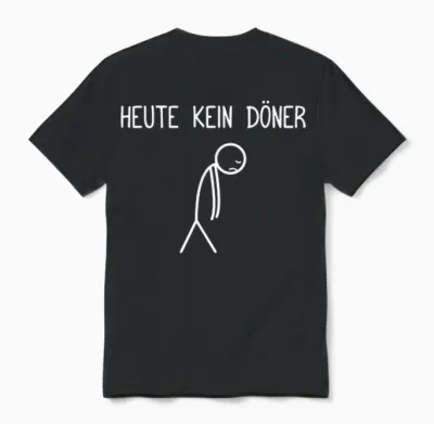 Heute Kein Döner Dönerspieß Dönerliebhaber Döner Unisex T-Shirt - Black