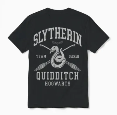 Harry Potter Slytherin Quidditch Arch Unisex T-Shirt - Black