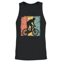 Biking Retro Unisex Tank Top - Black – 2