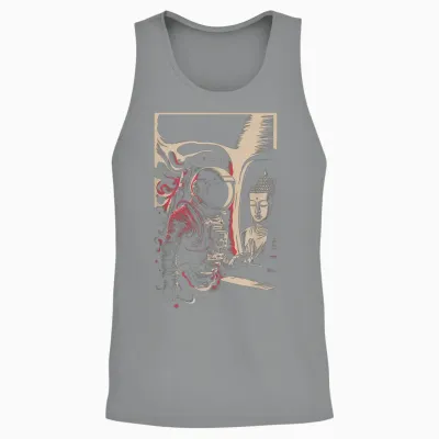 Astronaute Bouddha Spirituel Zen Sci-Fi Space Esthétique Homme Unisex Tank Top - Sport Grey