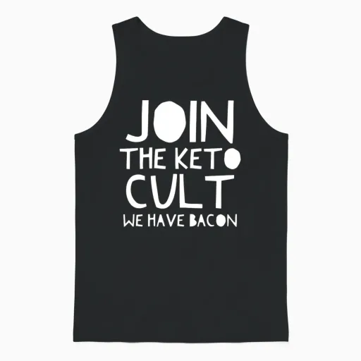 Join the Keto Funny Unisex Tank Top in Black