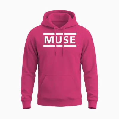 Muse Wotp White Graffiti Unisex Hoodie - Heliconia