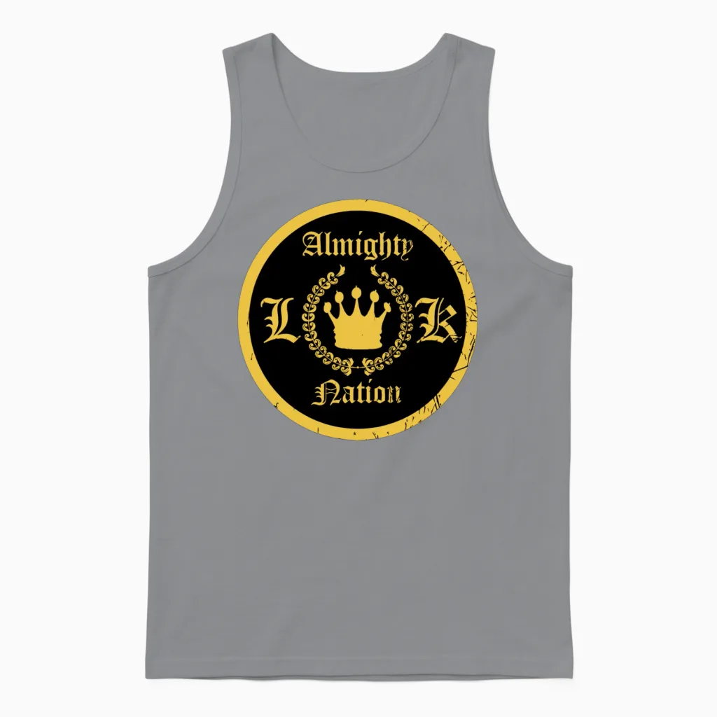 Almighty Lk Nation Latin Kingsgift Unisex Tank Top in Sport Grey