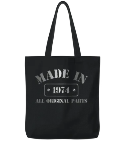 Made in 1974 Tote Bags - Black