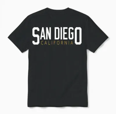 San Diego California Unisex T-Shirt - Black
