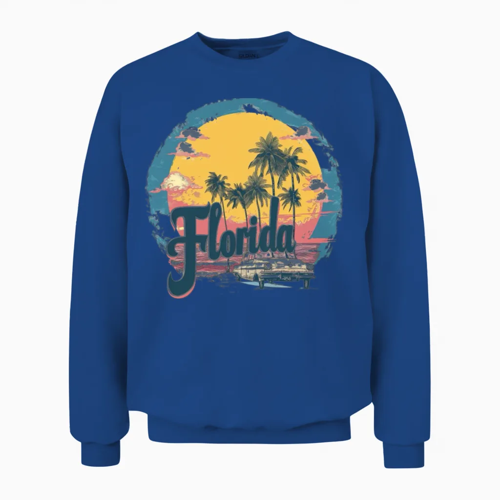 Retro Florida Unisex Sweatshirt - Royal