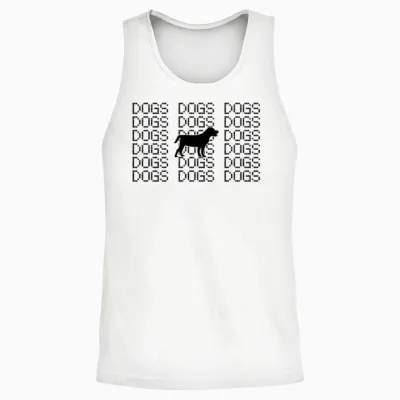 Dogs Unisex Tank Top - White
