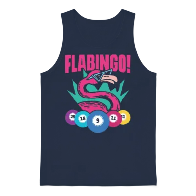 Cool Flamingo Bingo Flamingo for Bingo Players Unisex Tank Top - Navy
