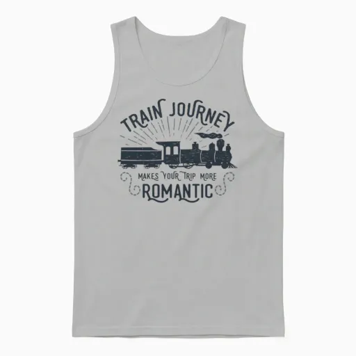 Retro Train Jurnay Unisex Tank Top - Ash