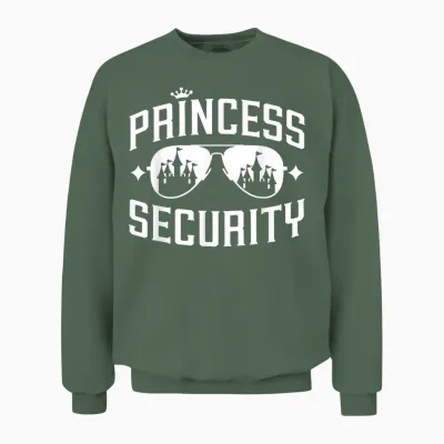Fairy Tale Princess Security Cool Castle Shades Matching Unisex Sweatshirt - Military Green