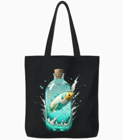 Supersonic Underwater Travel Tote Bags - Black
