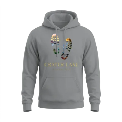 Crater Lake National Park Hike Hiking Boot Unisex Hoodie - Sport Grey