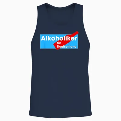 Alcoholiker Für Deutschland T-Shirt, Black, S Unisex Tank Top - Navy