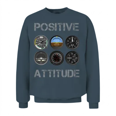 Positive Attitude Pilot Unisex Sweatshirt - Dark Heather