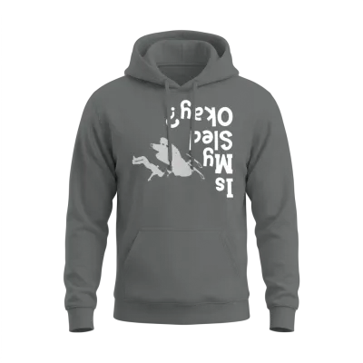 Funny Snowmobile Snowmobiling Rider Is My Sled Ok Unisex Hoodie - Graphite Heather