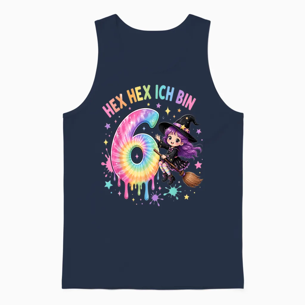 Hex Ich Bin 6 Hexen Geburtstag Geschenke Für Mädchen Unisex Tank Top in Navy