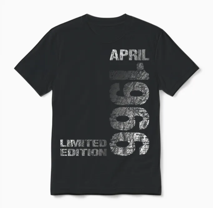 Limited Edition April 1966 Mann Frau 60. Geburtstag Unisex T-Shirt in Black