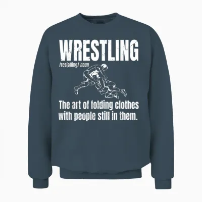 Definition of Wrestling Funny Wrestler Definition Unisex Sweatshirt - Dark Heather