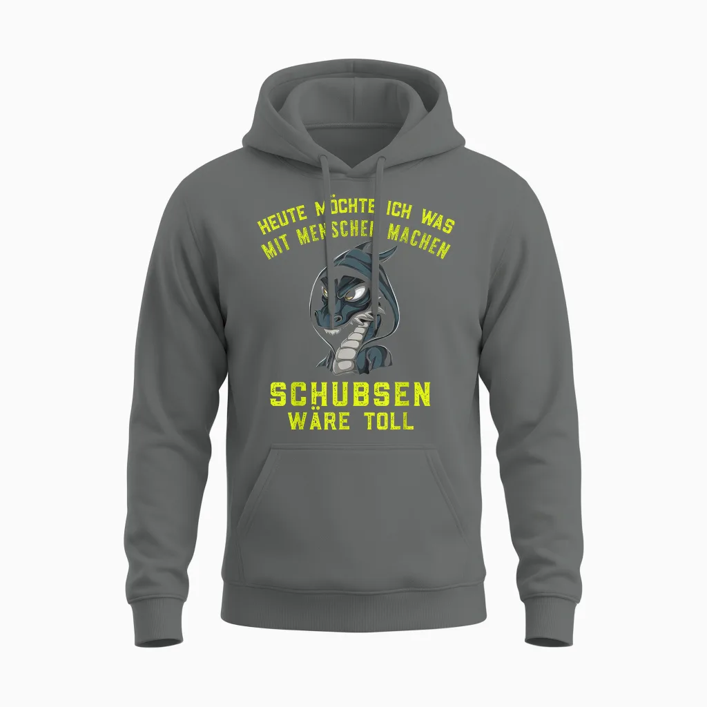 Witzige Geschenke Drache Ironie Schwarzer Humor Sarkastisch Unisex Hoodie in Graphite Heather