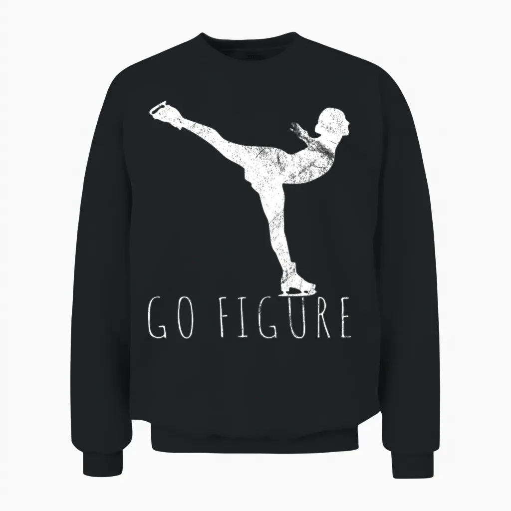 Figure Skating Figure Unisex Sweatshirt in Black