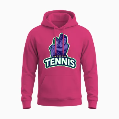 Tennis Rockstar Unisex Hoodie - Heliconia