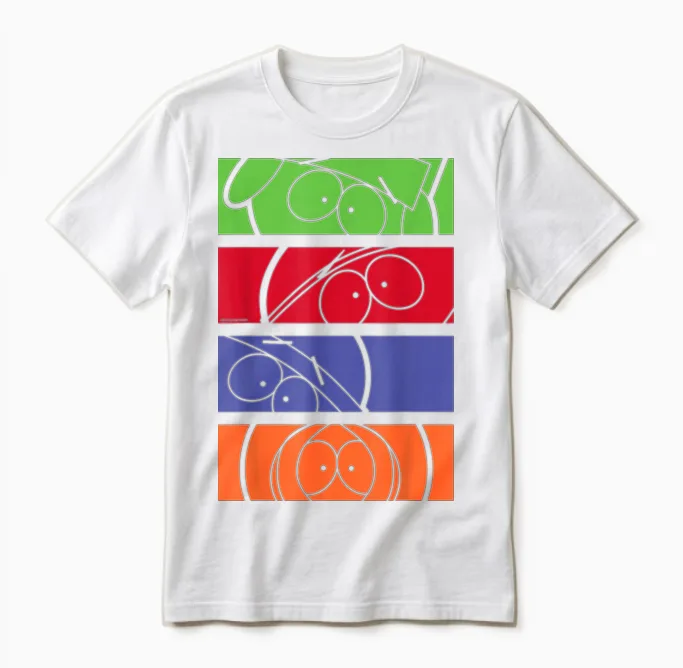 South Park - Minimal Faces Unisex T-Shirt in White