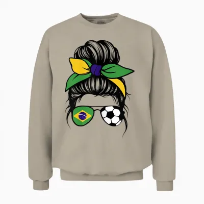 Drapeau De Brésil Femmes Supporters Brésiliens Fiers Unisex Sweatshirt - Sand