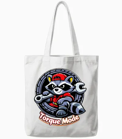 Design Graphique De Pneu De Mécanicien Raton Laveur Tote Bags - White
