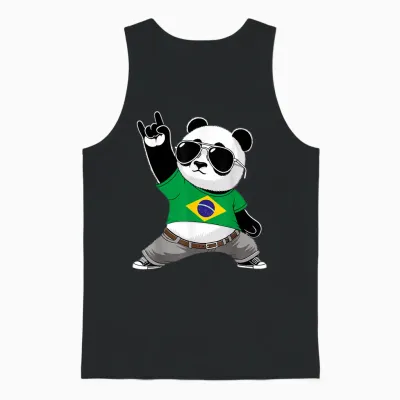 Brasilien Flagge Herren Damen Kinder Brasilien Unisex Tank Top - Black