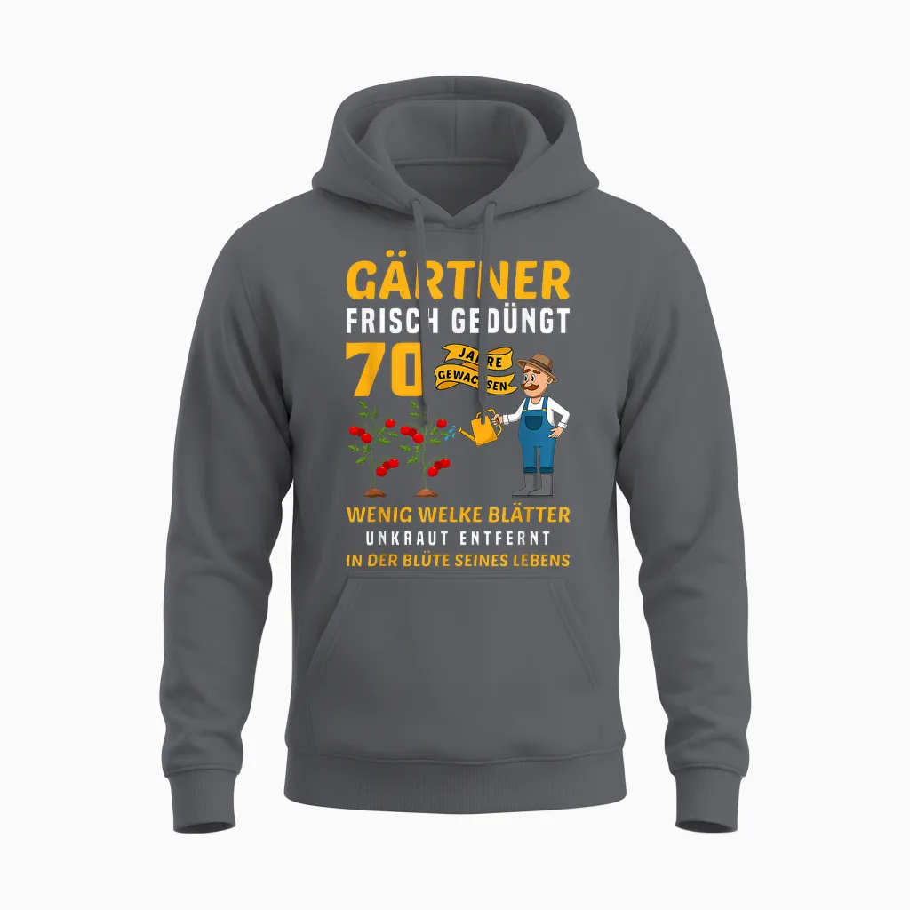 Garten Outfit Fßr Gärtner Zum 70. Geburtstag Unisex Hoodie in Charcoal