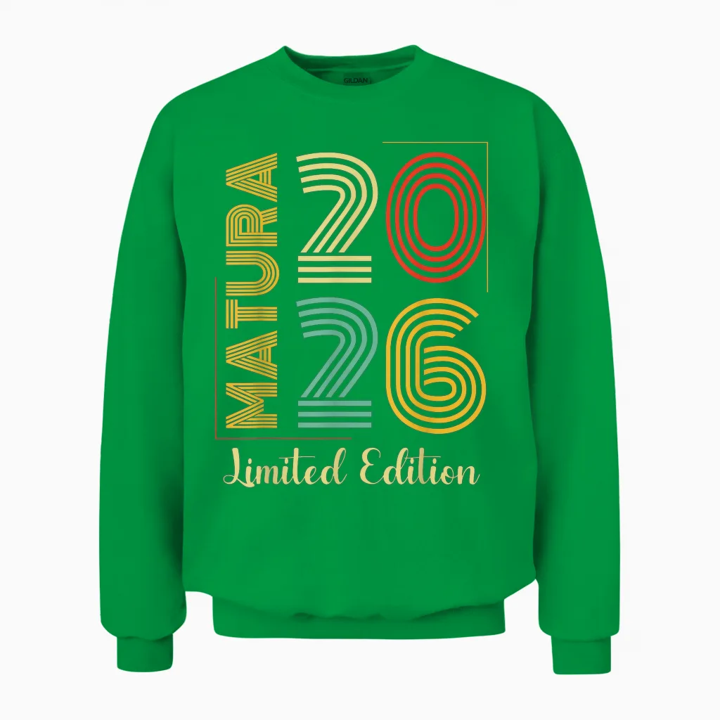 Matura 2026 Geschafft Retro Maturaabschluss Unisex Sweatshirt in Irish Green