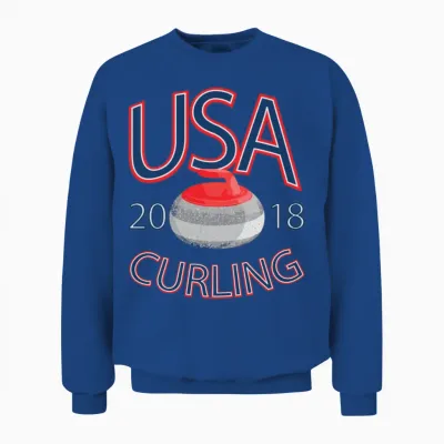 Usa Curling Winter Sports Unisex Sweatshirt - Royal