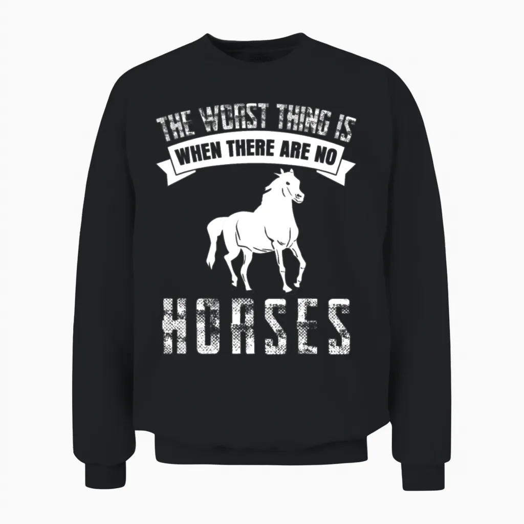 Riding Horse Horses Lovers Gift Unisex Sweatshirt in Black