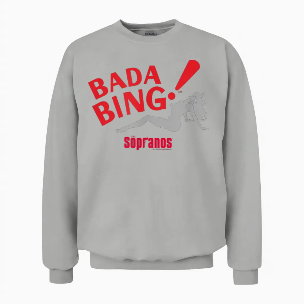 The Sopranos Bada Bing! Adult Unisex Sweatshirt in Ash