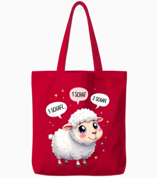 Pyjamas Top Short Sleeve Sheep Funny Sleep Tote Bags - Red