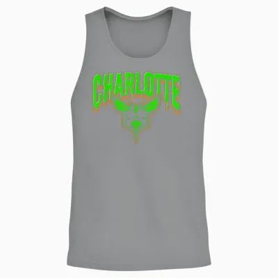 Gruseliges Halloween-Logo Der Nba Charlotte Hornets Unisex Tank Top - Sport Grey
