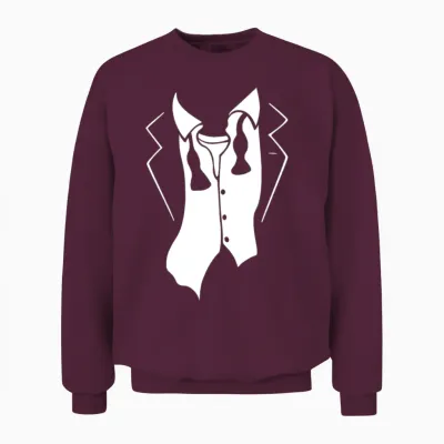 Funny Tuxedo Tux After Party Tuxedo Wedding Gifts Unisex Sweatshirt - Maroon