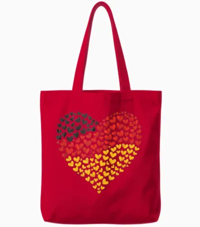 Deutschland Flagge - Herz Aus Leidenschaft Für Deutschland Tote Bags - Red